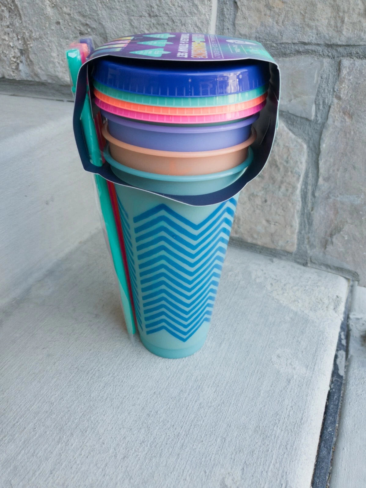 TAL Color Changing Tumbler Set: 4 pack Lids, Straws, & 24oz patterned Cups - NIB | eBay