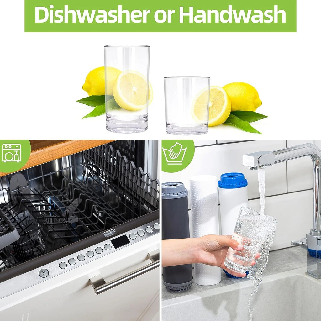 Set of 12 Reusable Shatterproof Drinking Glasses - BPA Free Acrylic Tumblers | eBay