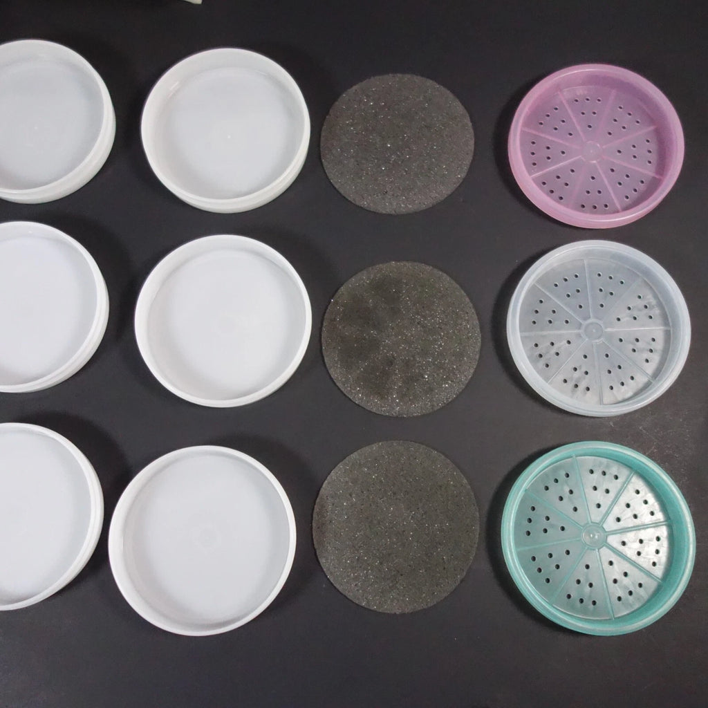 Tupperware Wagon Wheel Coasters 567 Caddy Rack Holder Foam Set of 6 Vintage | eBay