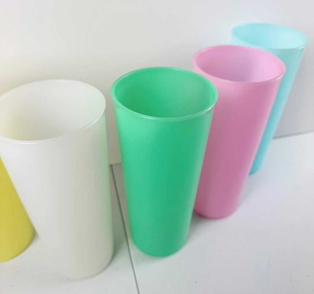 6 Vintage Pastel Tupperware Tumbler 16oz Plastic Cups #107 New Old Stock MINT | eBay
