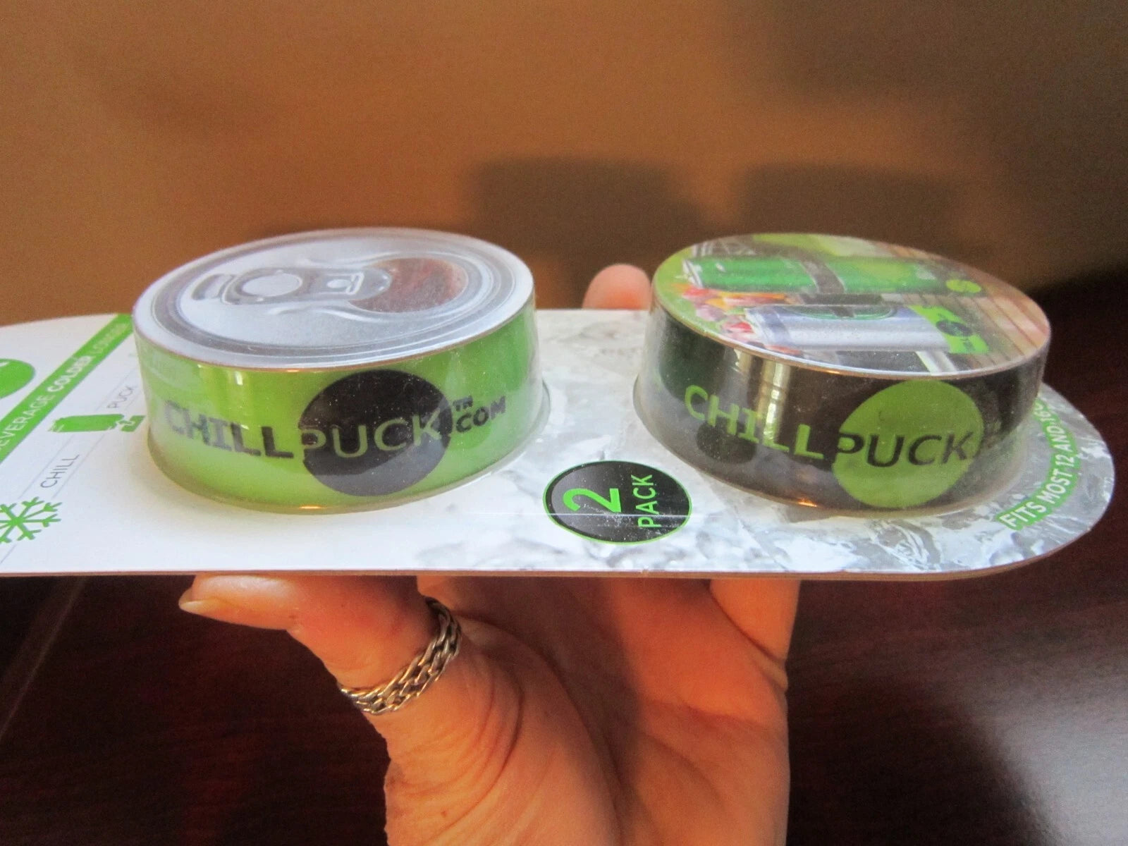 2 PACK CHILL PUCK BEVERAGE CAN COOLING SYSTEM 2014 NEW UNOPENED KEEP DRINKS COLD | eBay