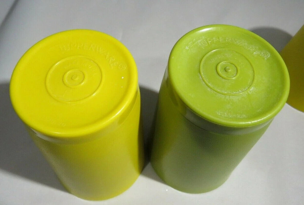 Vtg. Tupperware 1320 &1251 Harvest 8 & 6 oz Tumblers Cups Lot Of 3 Green Yellow | eBay