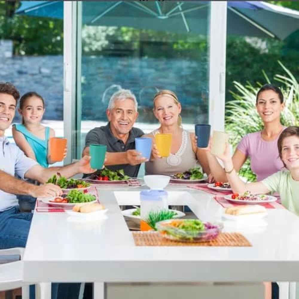 Mfacoy Wheat Straw Cups Set of 6, 12 oz Unbreakable Drinking, Reusable, Stackab | eBay