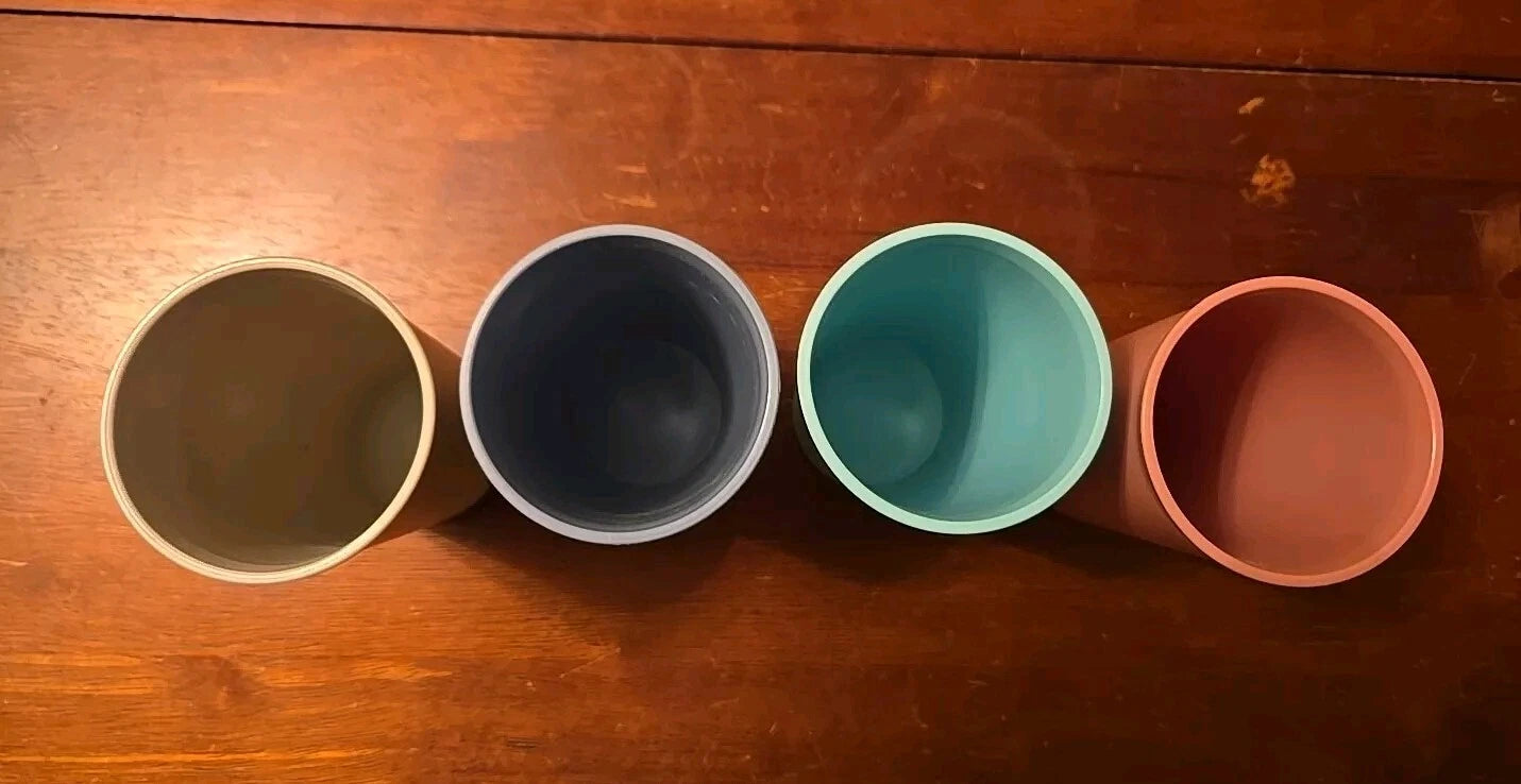 Set of 4 Vintage Tupperware Pastel Tumblers 116 5 6 7 33 Cups In Blue Pink Gray | eBay