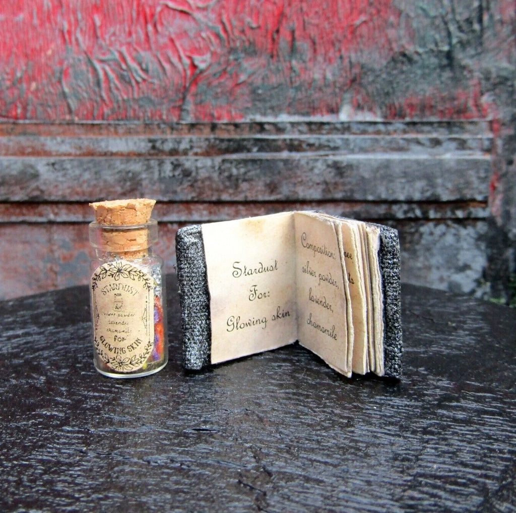 SET Dollhouse miniature Halloween Book and Potion Witch fairy accessory 1/12 1/6 | eBay