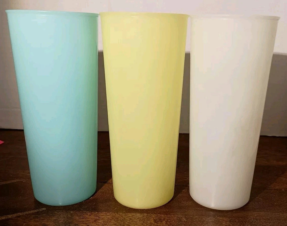 Vintage Tupperware 107 Pastel Cups Tumblers 16oz Lot Of 6 | eBay