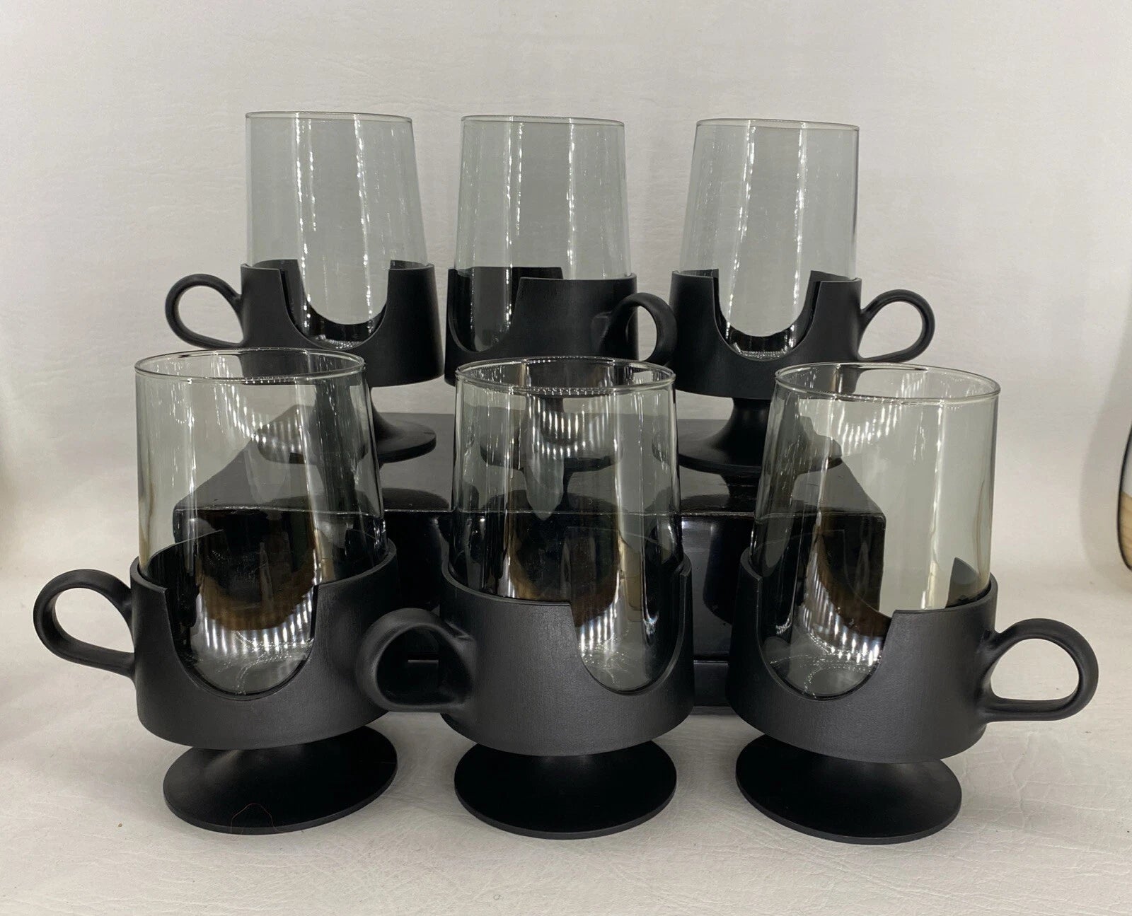 Vintage Corning Ware MCM Glas-Snap Cold-Hot Mugs Cups set of 9 (6 12oz & 3 8 Oz) | eBay