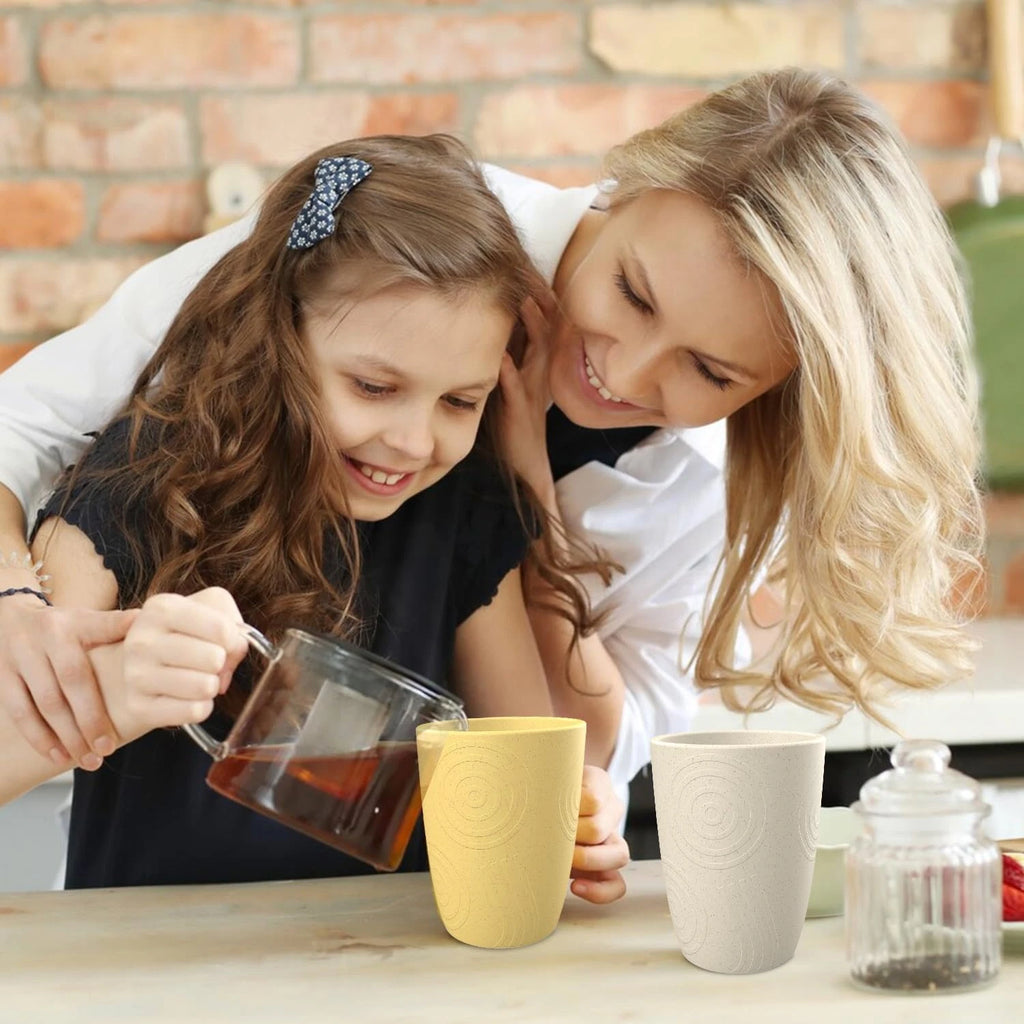 Homienly Wheat Straw Cups Reusable Drinking Glasses- Set of 6 Alternative to Pla | eBay