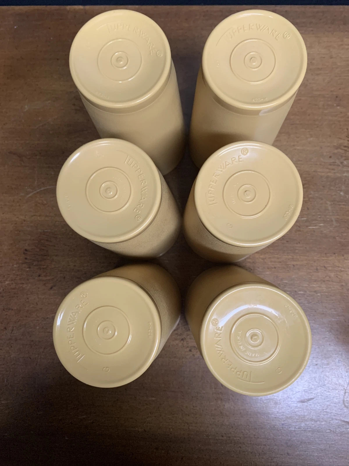 Vintage Tupperware Harvest Gold Tumblers 873-14 Set of 6 Excellent Condition | eBay