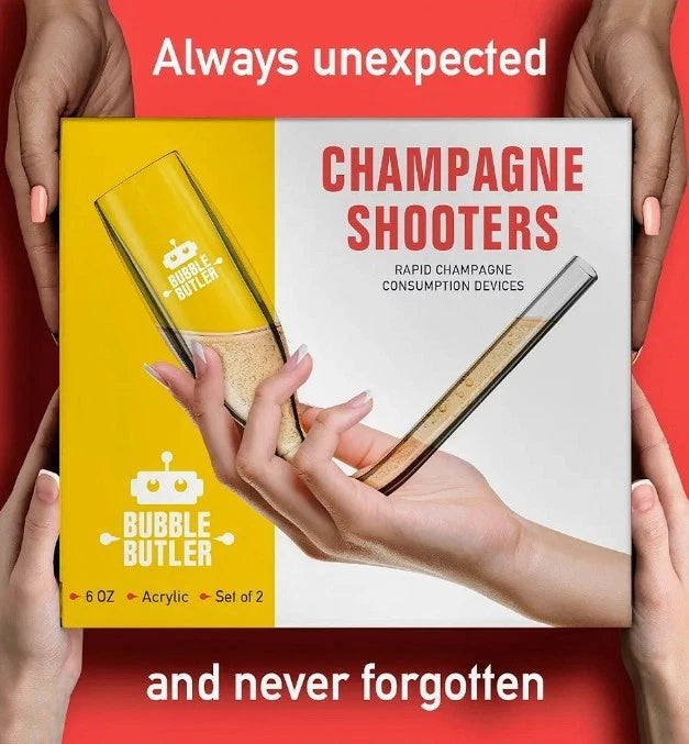 St 2 Bubble Butler Champagne Bong Style Acrylic 6oz Shooters Unique Fun Washable | eBay