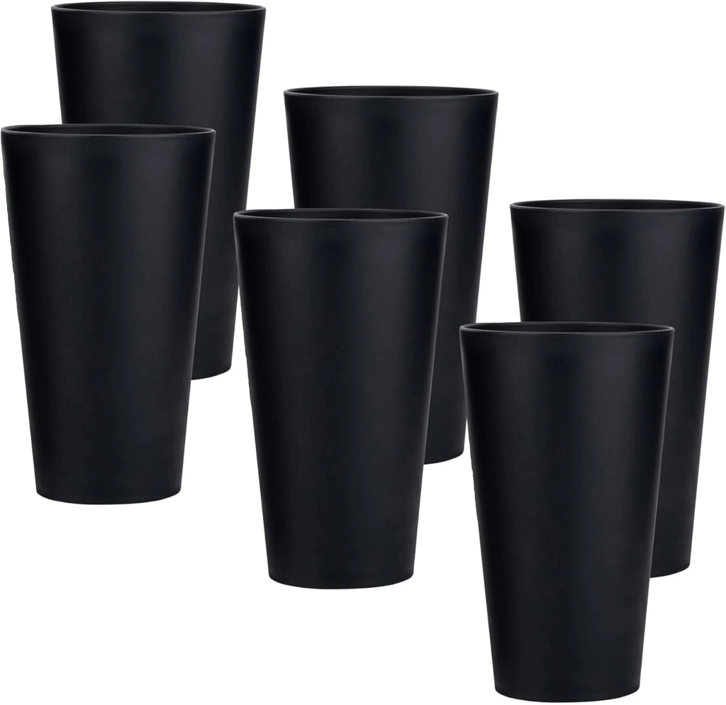 KX-WARE 32-Ounce Plastic Tumblers Large Drinking Glasses, Set of 6 Black | eBay