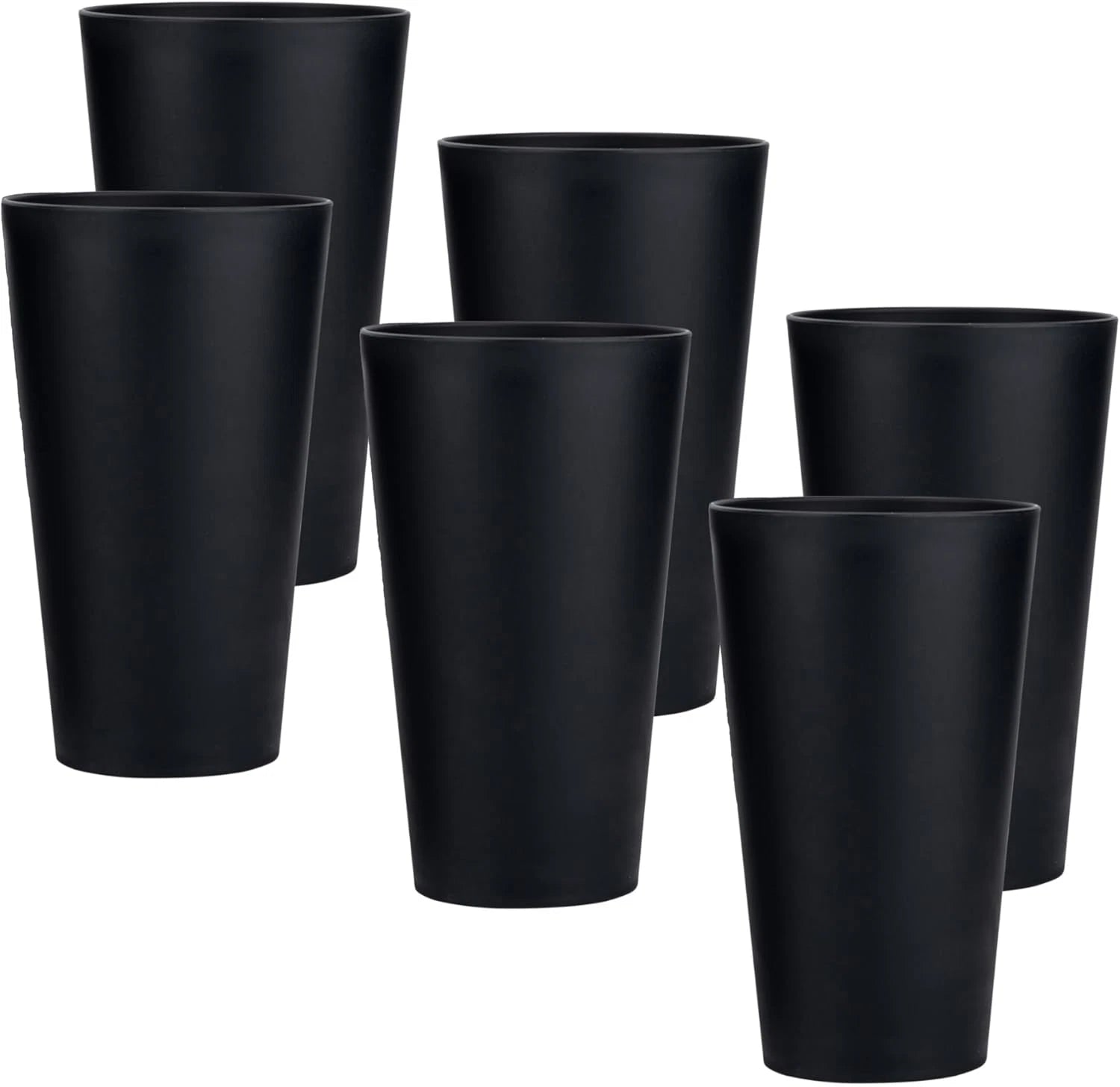 KX-WARE 32-Ounce Plastic Tumblers Large Drinking Glasses, Set of 6 Black | eBay