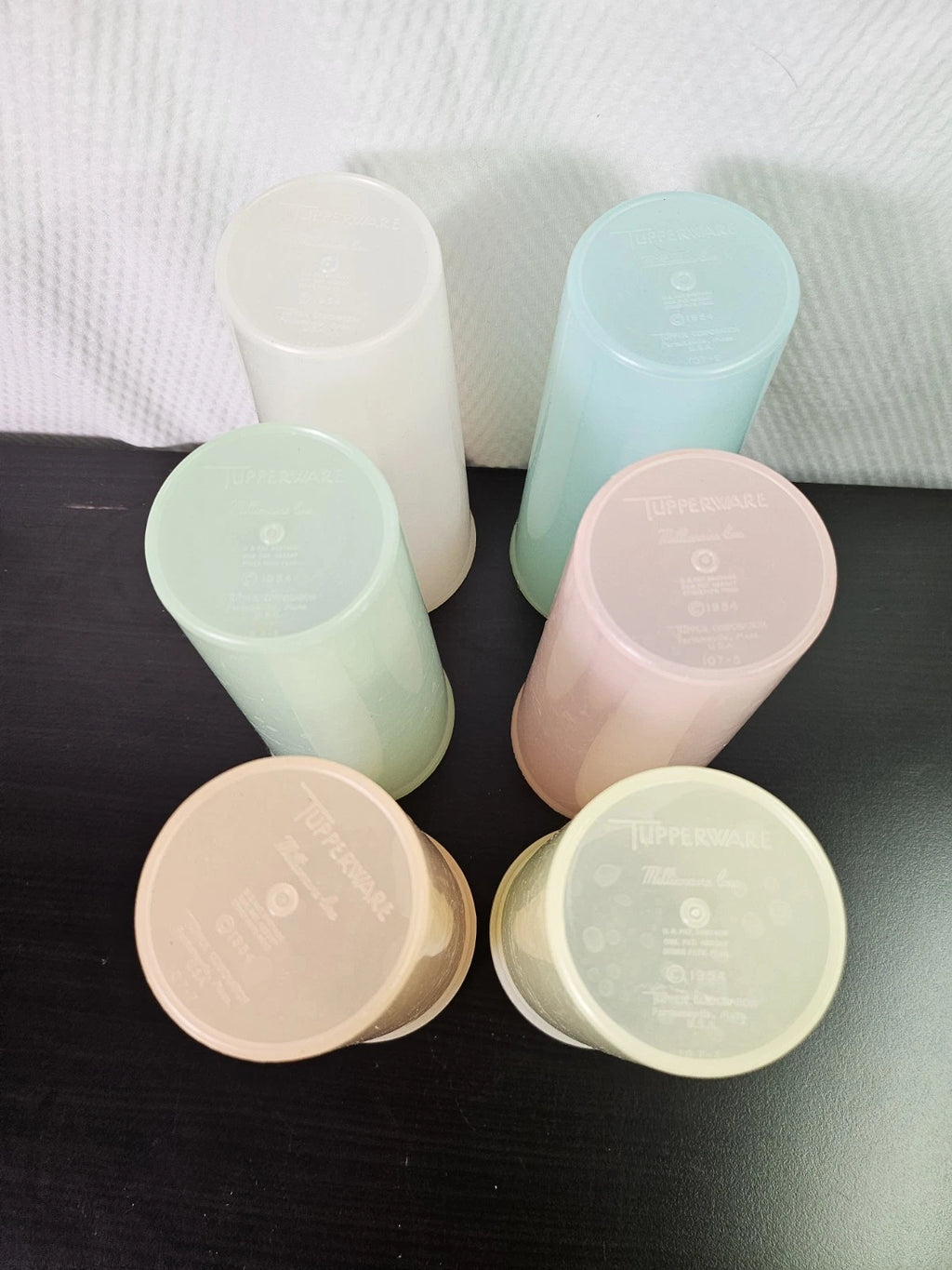 VTG 50’s Tupperware Millionaire Line Pastel Tumbler Cups Set of 6 & 2 Lids | eBay