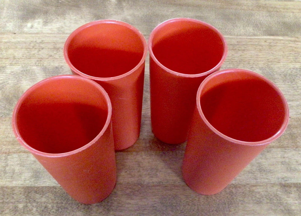 VTG Set of 4 TUPPERWARE Orange Tumblers, 115-3, 12 Ounce Capacity | eBay