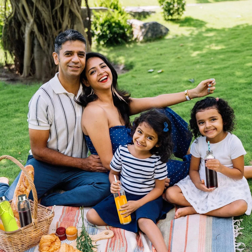 Set of 6 Clear Glass Bottles - 18oz Reusable, Leak-Proof, BPA-Free with Lids | eBay