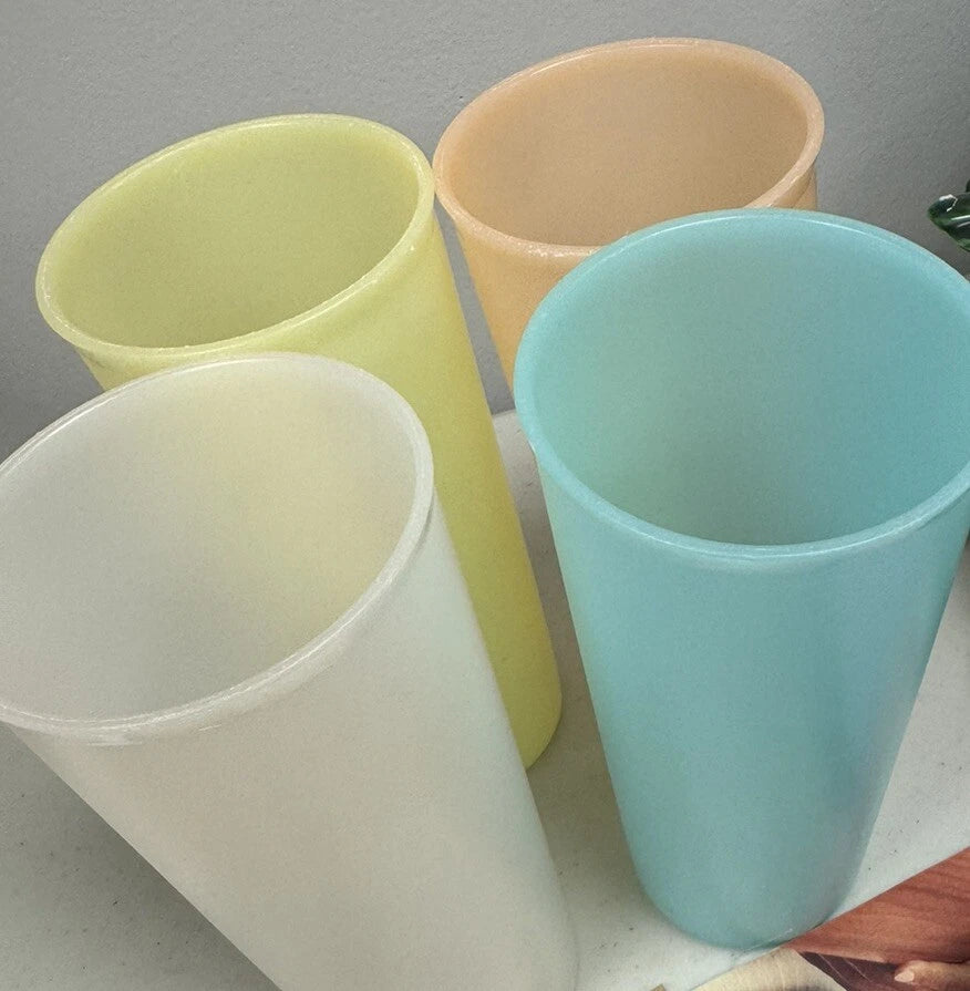 4 Vintage Tupperware Pastel Tumblers Glasses 16 oz | eBay