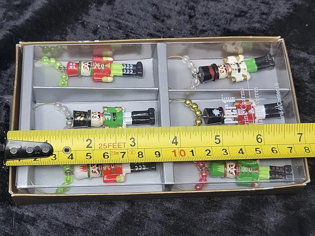 Pier 1 Imports Wine Glass Drink Charms Holiday Nutcracker Theme Set of 6 New | eBay