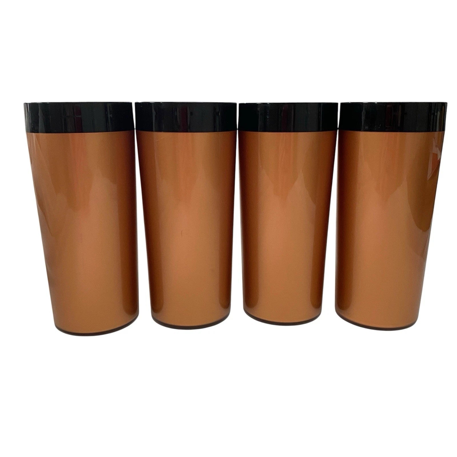 Lot Of 4 Vintage NFC Insulated Tumblers Copper with Black 12 Oz Cups 6 1/2” Tall | eBay
