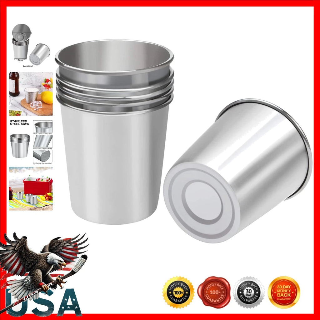 Stackable Stainless Steel 5 oz Cups for Kids - Durable & Reusable, 6 Pack | eBay