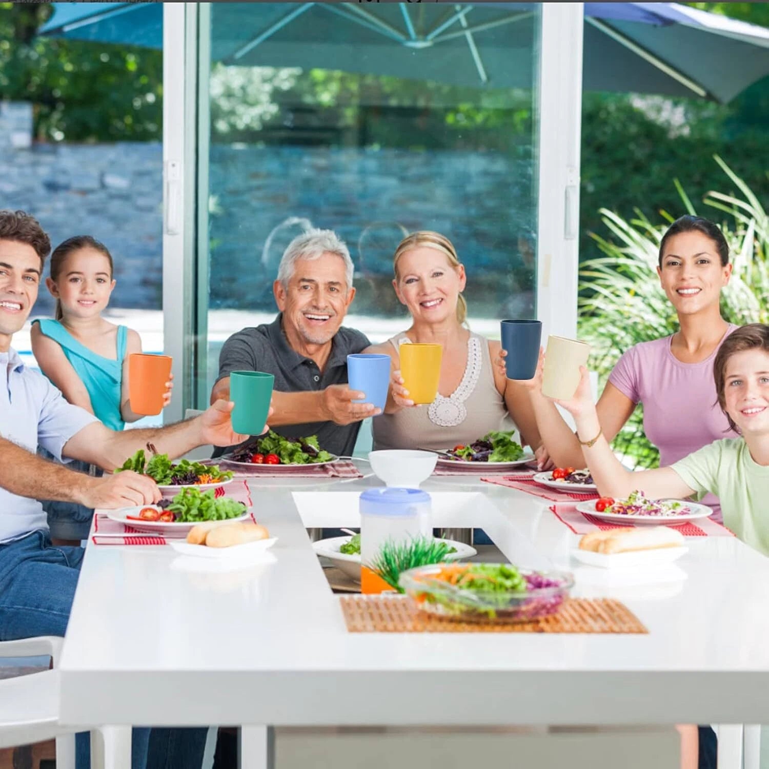 Mfacoy Wheat Straw Cups Set of 6, 12 Oz Unbreakable Drinking, Reusable, Stackabl | eBay