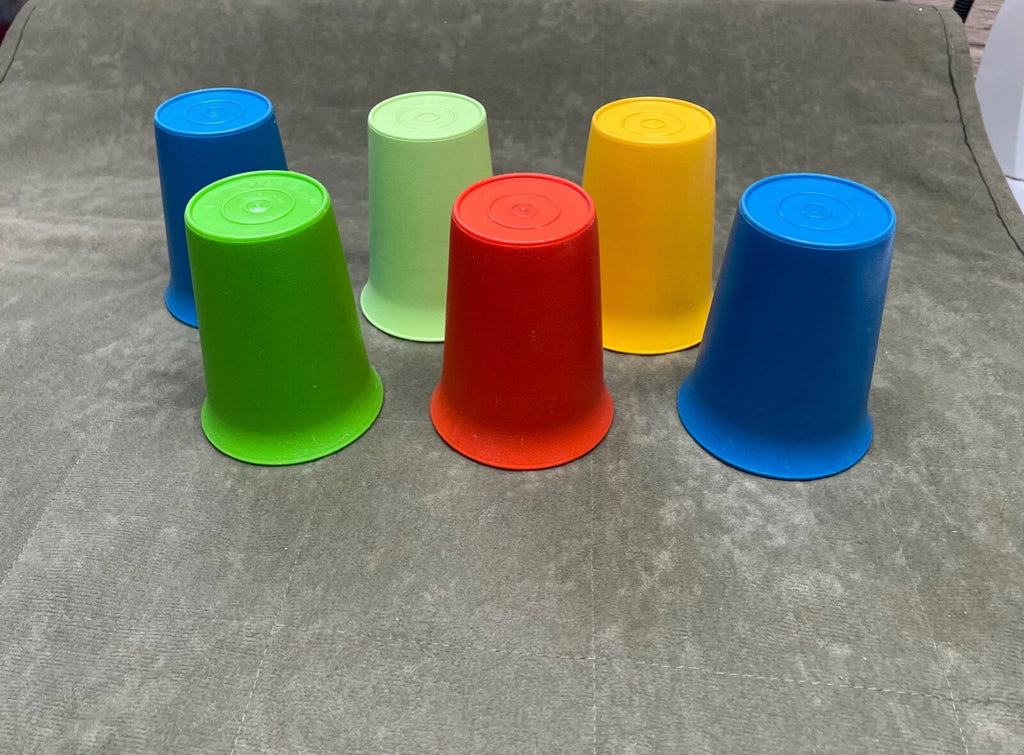 Tupperware #109 Classic Kids Bell Vintage Tumblers 7oz Cups Primary Set of 6 | eBay