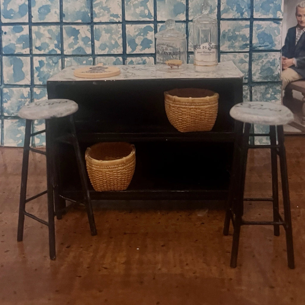 dollhouse furniture lot 1:12 kitchen Island Stools + OOAK new | eBay