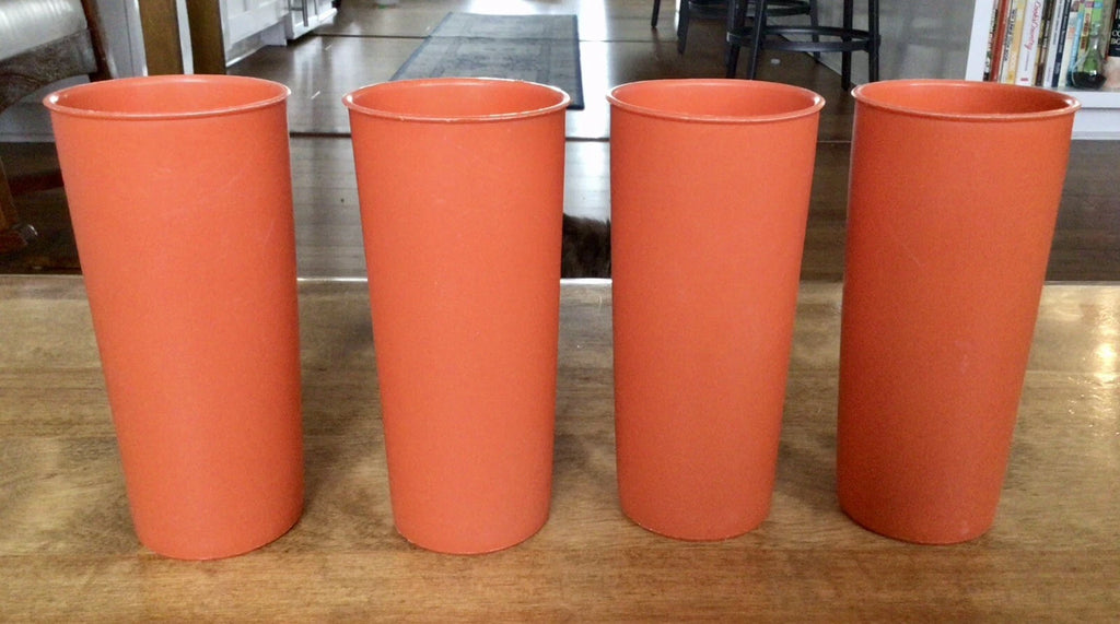 VTG Set of 4 TUPPERWARE Orange Tumblers, 115-3, 12 Ounce Capacity | eBay