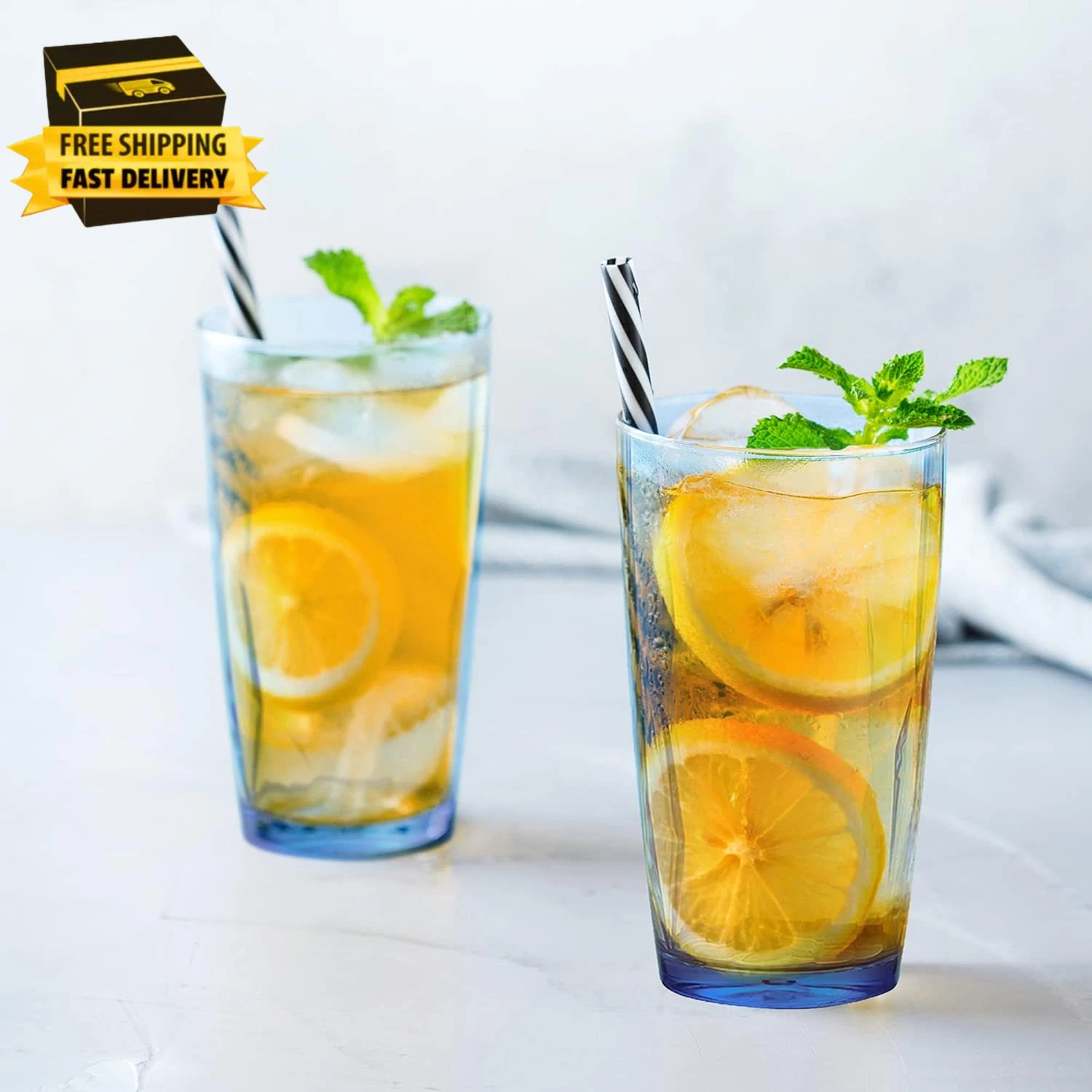 Unbreakable Plastic Drinking Glasses [Set of 6] Shatterproof Tumblers (16 Ounces | eBay