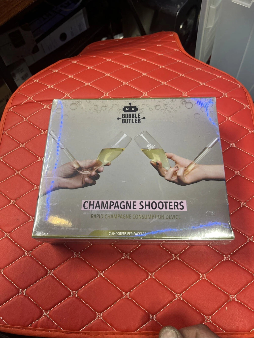 2 Champagne Shooter Glasses Bachelorette Party Favors Bubble Butler Engagement | eBay