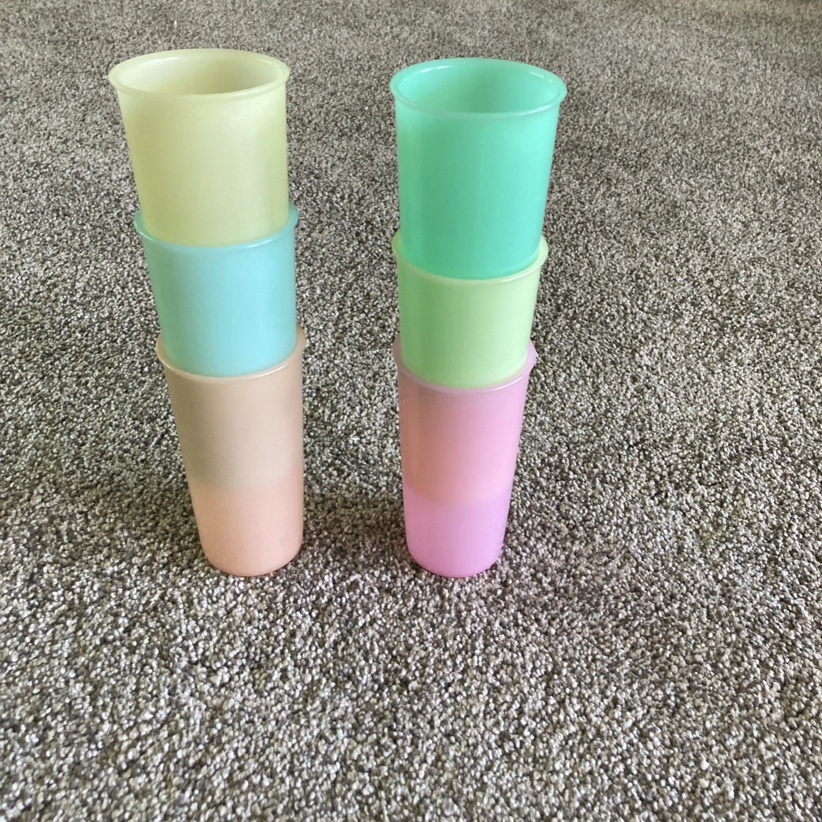 Vintage Tupperware #117 Pastel 6oz Cups Child Juice Set of 6 Made Orlando FL USA | eBay