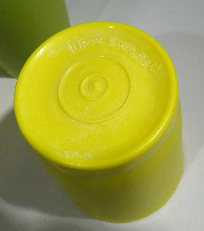 Vtg. Tupperware 1320 &1251 Harvest 8 & 6 oz Tumblers Cups Lot Of 3 Green Yellow | eBay