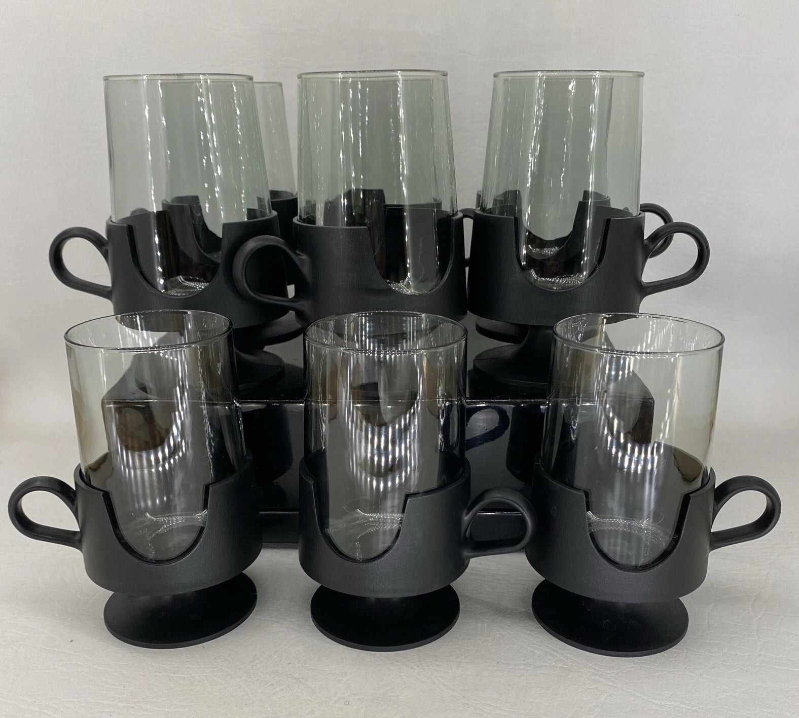 Vintage Corning Ware MCM Glas-Snap Cold-Hot Mugs Cups set of 9 (6 12oz & 3 8 Oz) | eBay