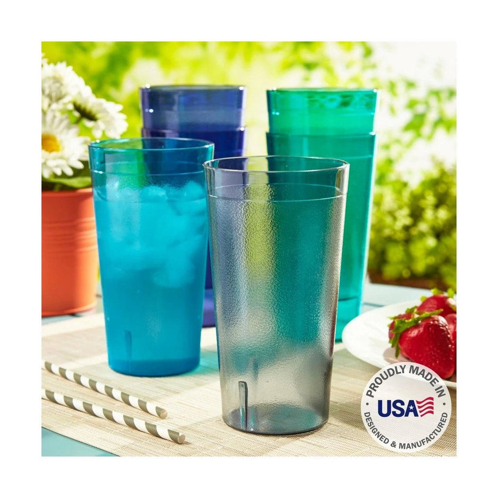 Set of 16 20-Oz Break-Resistant Plastic Restaurant-Style Beverage Tumblers Cups | eBay