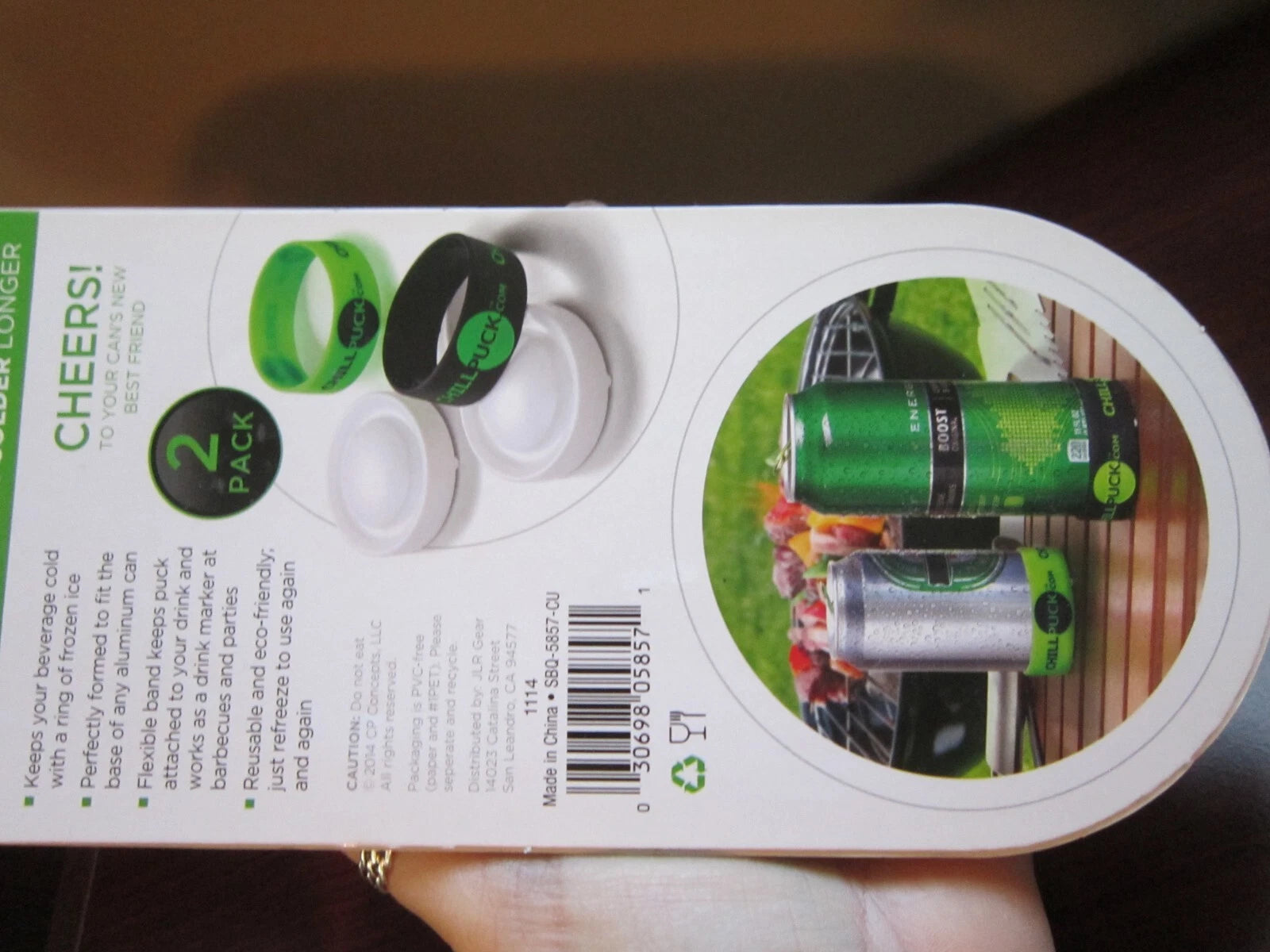 2 PACK CHILL PUCK BEVERAGE CAN COOLING SYSTEM 2014 NEW UNOPENED KEEP DRINKS COLD | eBay