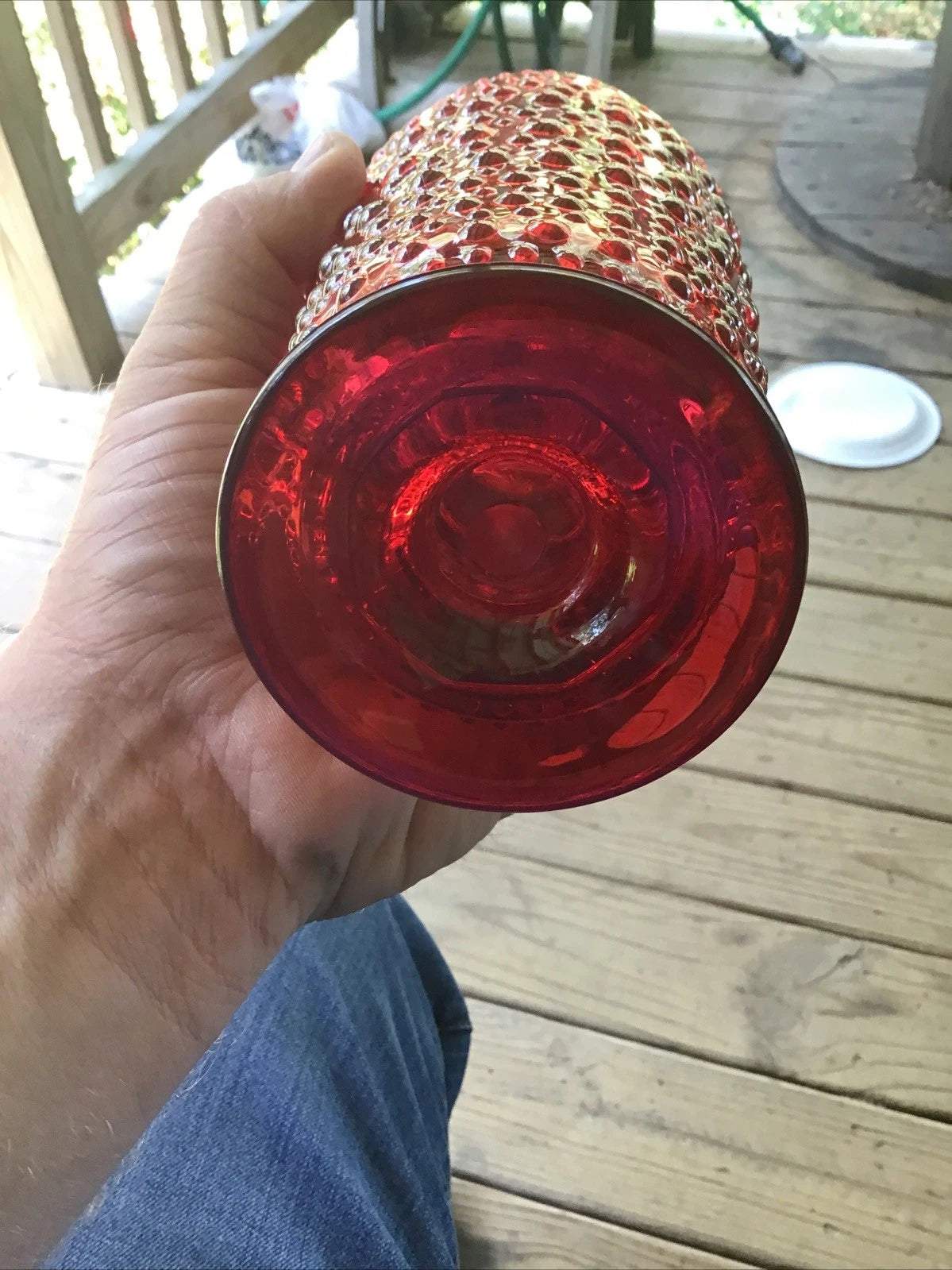 Vintage Ruby Red Acrylic Hobnail Tumblers Drinkware 6" Tall Set of 4 | eBay