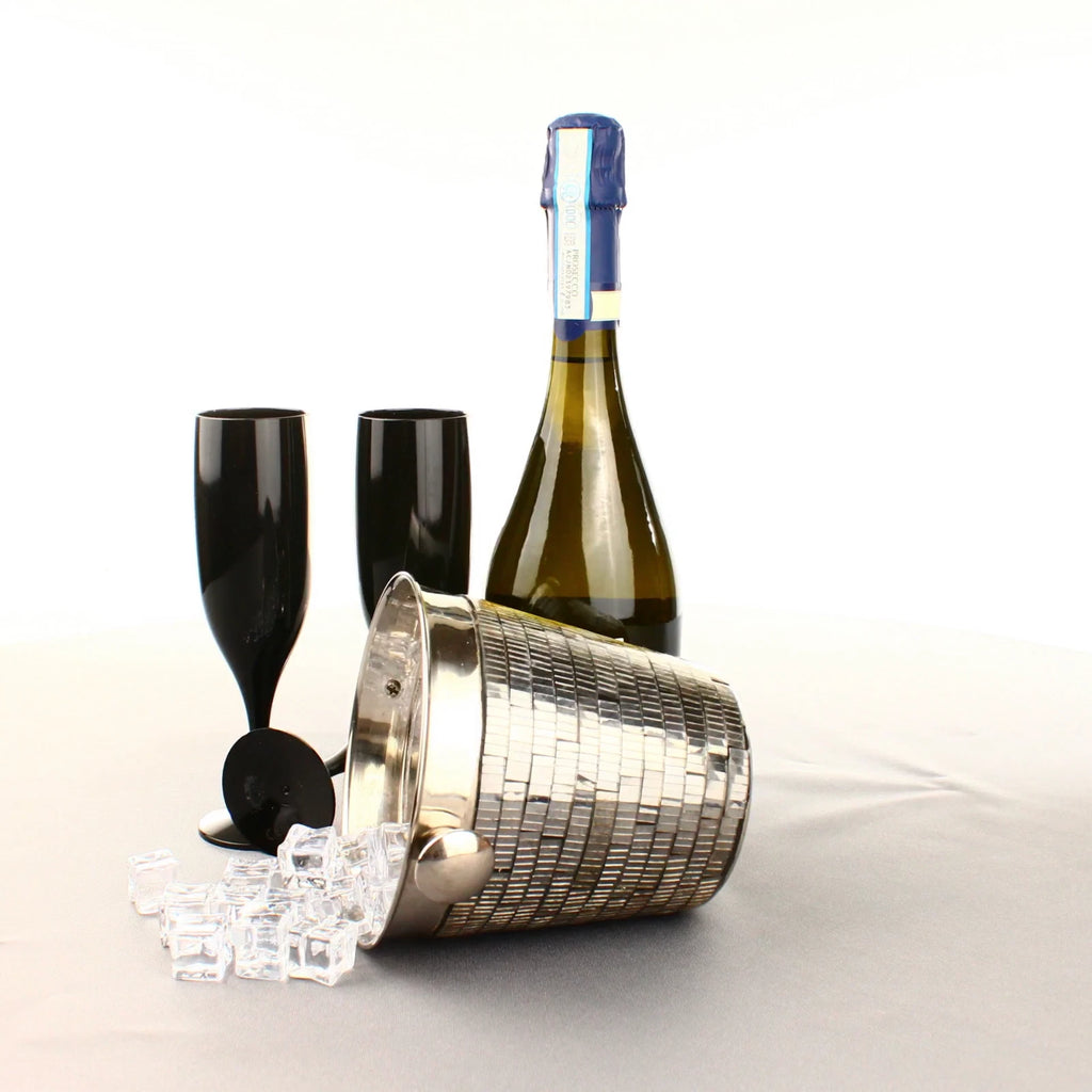 6 x Black Champagne Flutes Reusable 175ml Prosecco Glasses Plastic Washable | eBay