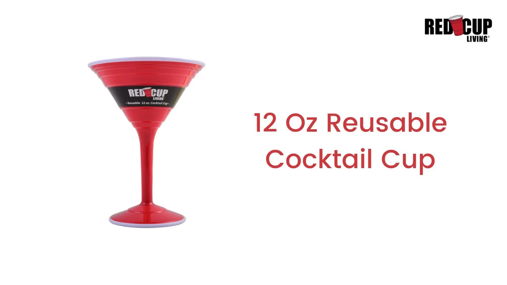 Reusable Red Plastic Cocktail Glasses with Stem, 12oz, Drinking Glasses | eBay