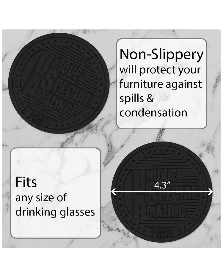 Coasters for Drinks Set of 6 | Funny Non-Slippery Placemat for Drinks to Prot... | eBay