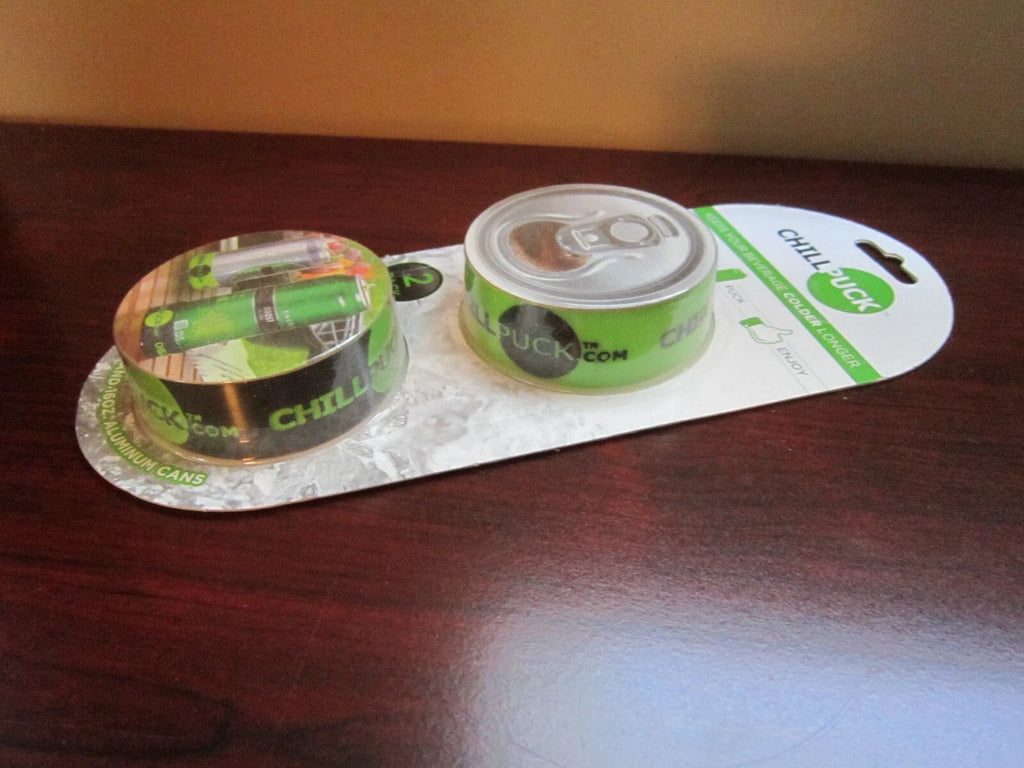 2 PACK CHILL PUCK BEVERAGE CAN COOLING SYSTEM 2014 NEW UNOPENED KEEP DRINKS COLD | eBay