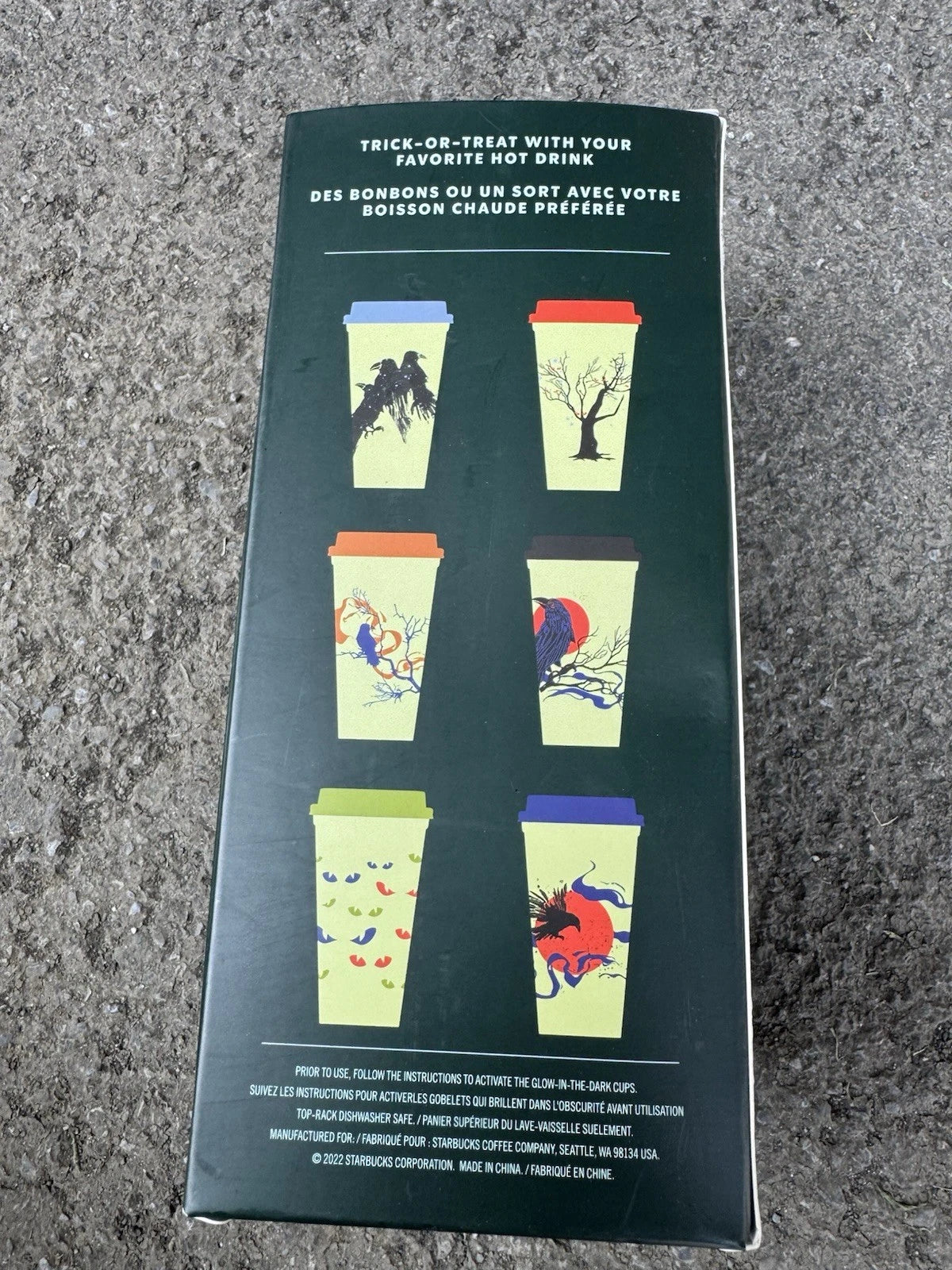 NEW 2022 Starbucks Halloween Set Of 6 Reusable Glow In The Dark Hot Cups Limited | eBay