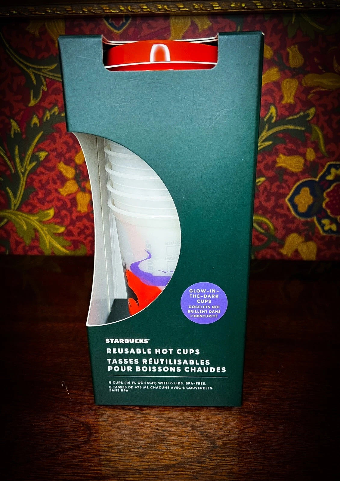 Starbucks Halloween 2022 Set Of 6 Reusable Glow In The Dark Hot Cups SEALED RARE | eBay