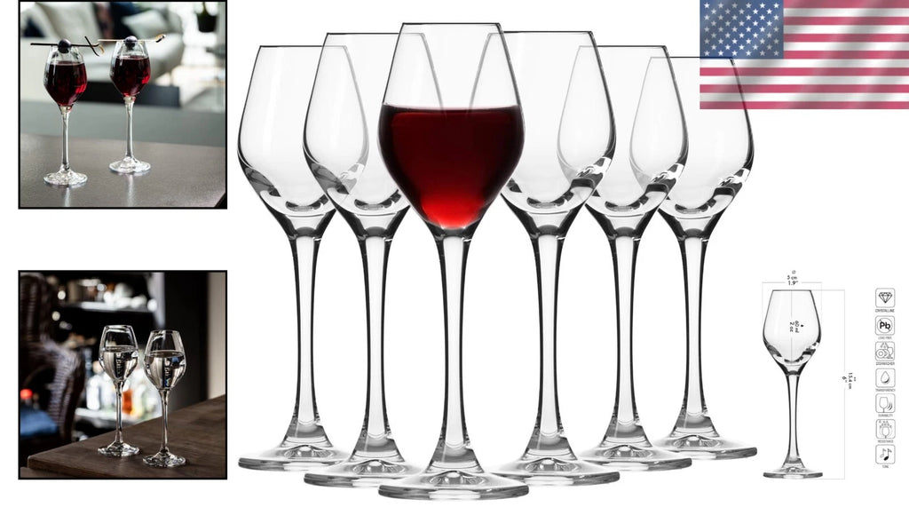 Splendour Collection: 6 Stemmed Liqueur Glasses for Tasting - | eBay