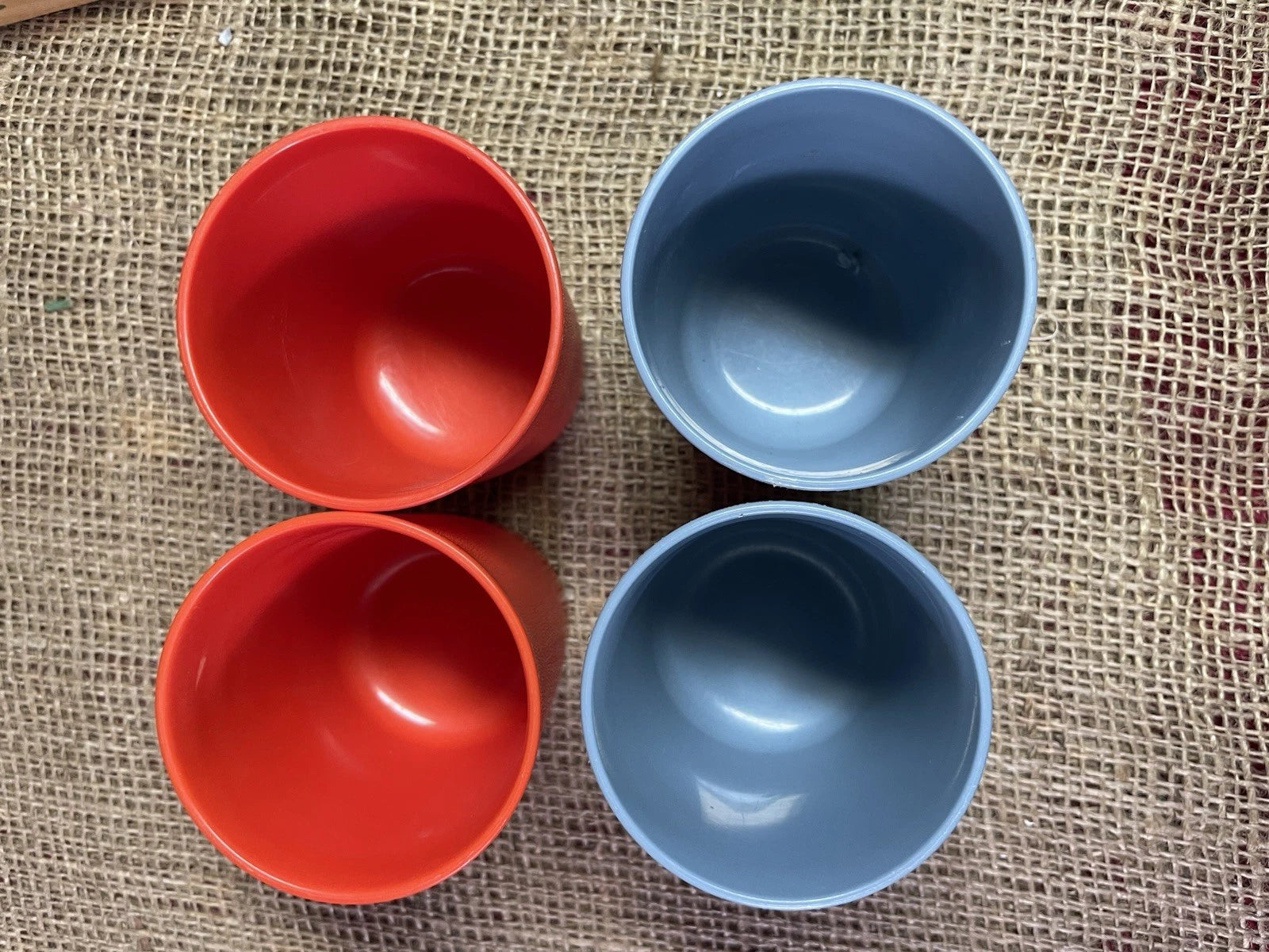 Vintage ~ TUPPERWARE #1251 Kids Juice Cup, 6oz Tumbler Set of 4 -Red & Blue | eBay
