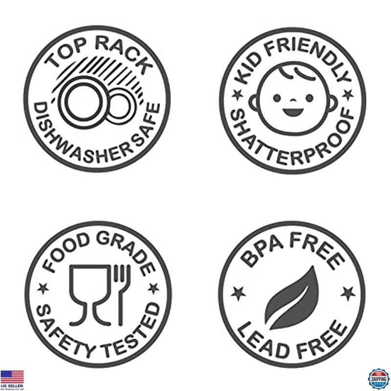 Set of 6 Shatter-proof Acrylic Drinking Glasses, BPA-Free, Stackable Tumblers | eBay