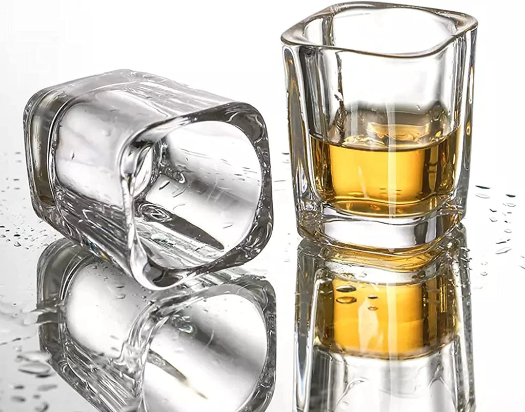30 Pack Heavy Base Shot Glasses Bulk, 2.2 oz Square Shot Glass Set, Clear | eBay
