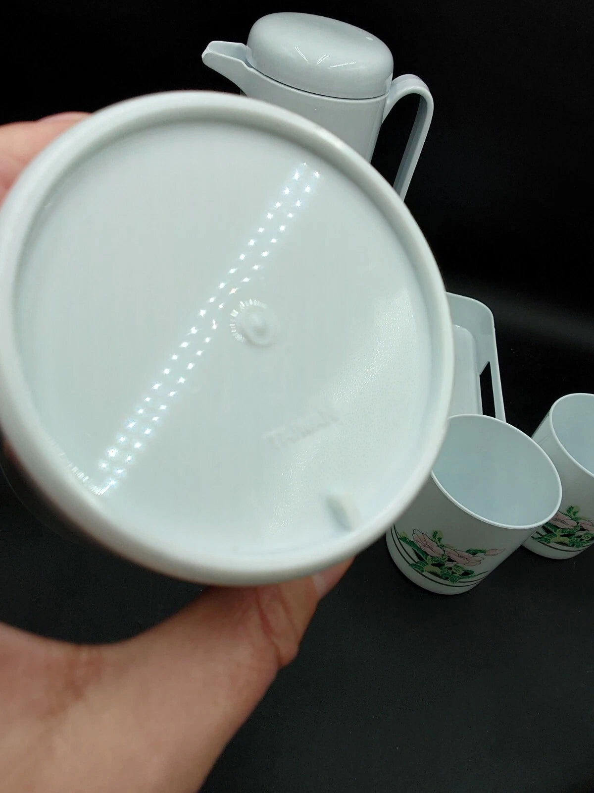 Vintage 6 Piece Thermal Serving Set Vacuum Thermos Carafe 4 Cups 1 Tray Floral | eBay