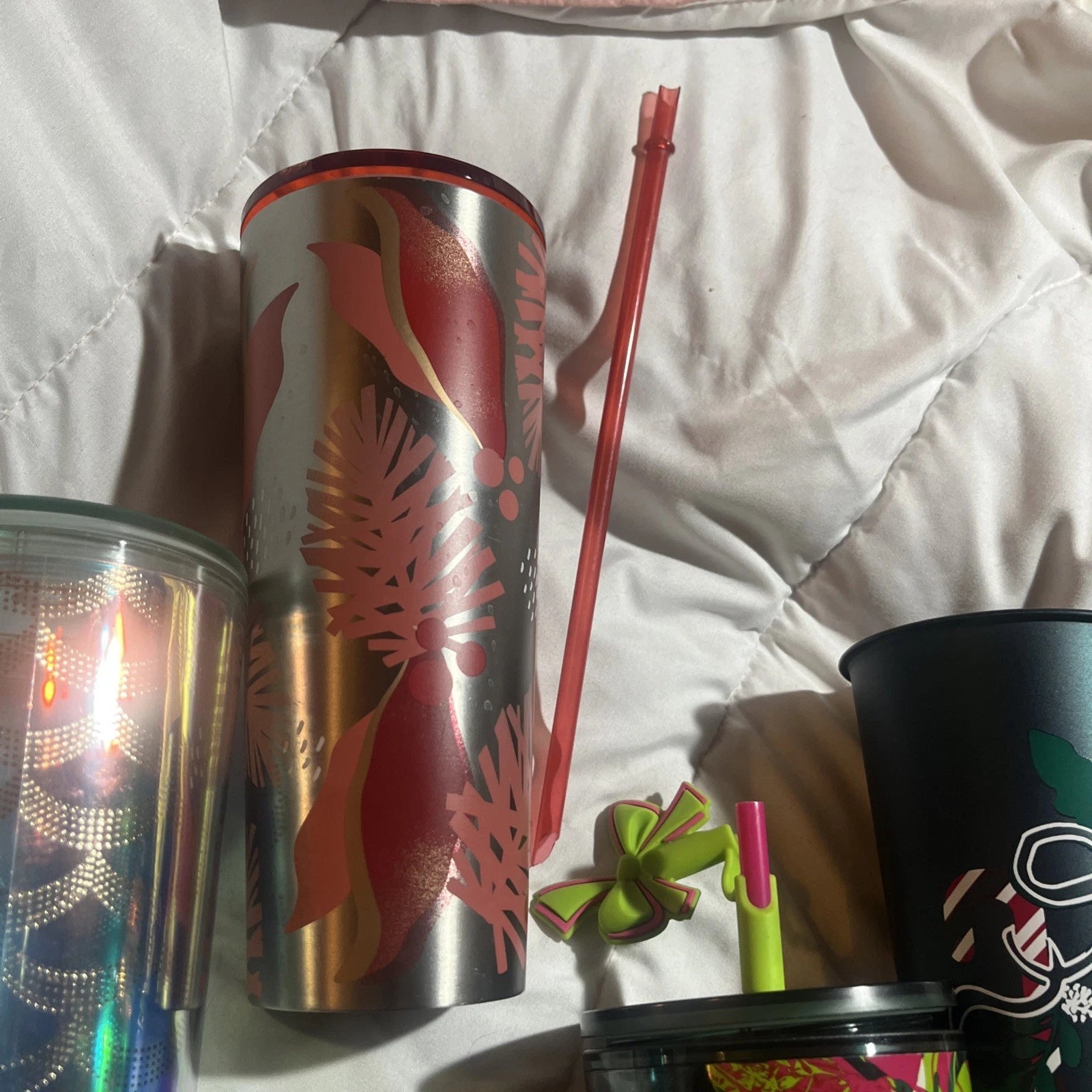 Starbucks Tumbler Cups Various Holiday Styles LOT W/ 24 oz Sparkle (6) Collector | eBay