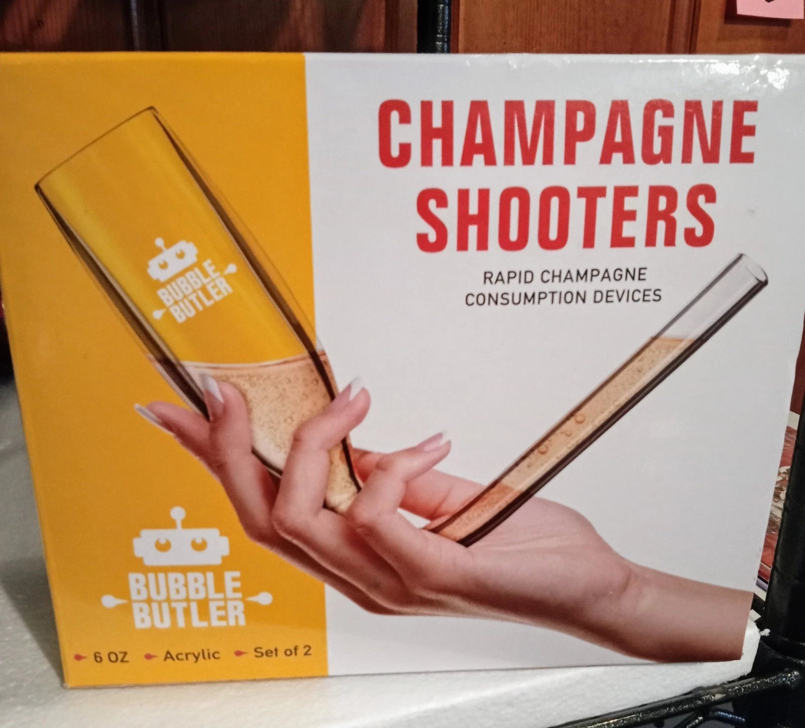 St 2 Bubble Butler Champagne Bong Style Acrylic 6oz Shooters Unique Fun Washable | eBay