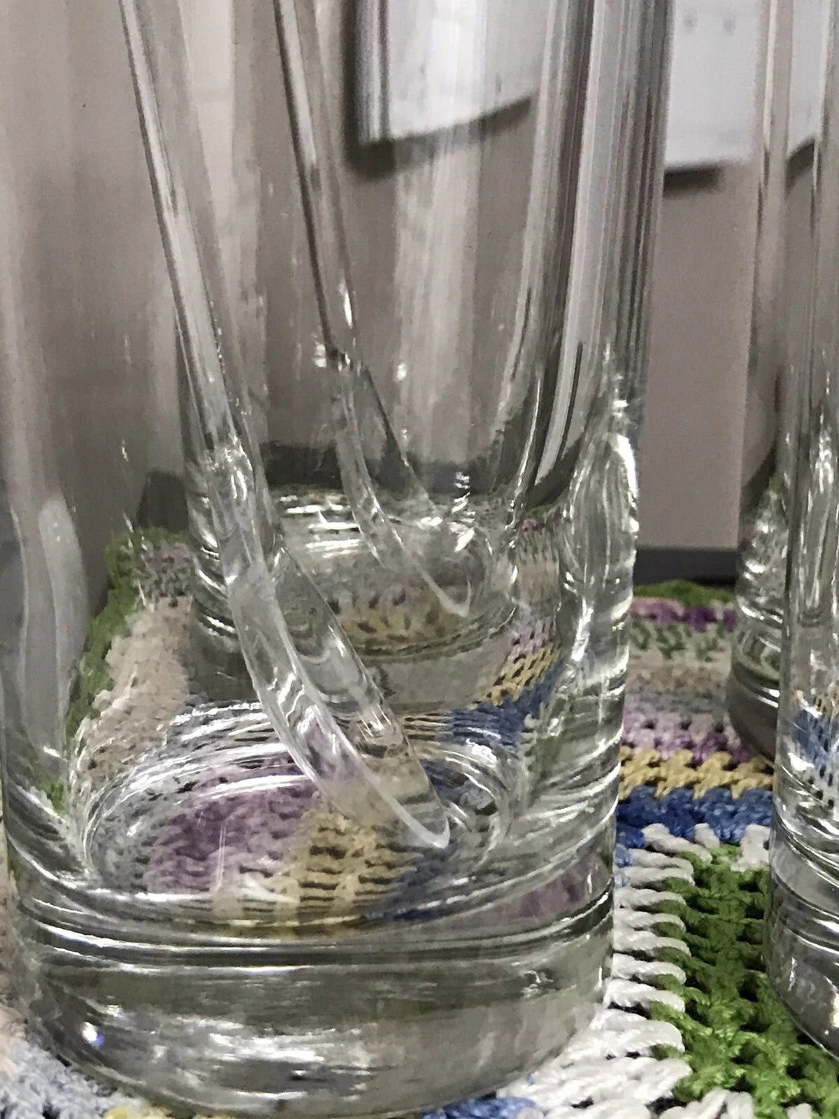 Set Of SIX (6) High Ball Drink Glasses 12 Oz 6.5”x2.5” With Spoons | eBay