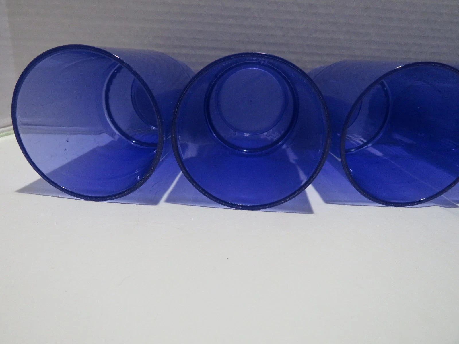 VTG TUPPERWARE 13 OZ TRENDY BLUE PLASTIC TUMBLERS SET OF 6 STACKING | eBay